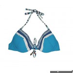 Lucky Brand Womens Fringe Halter Swim Top Blue B07C821ZN8